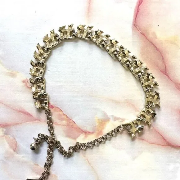 Gold tone vintage necklace - Picture 3 of 7